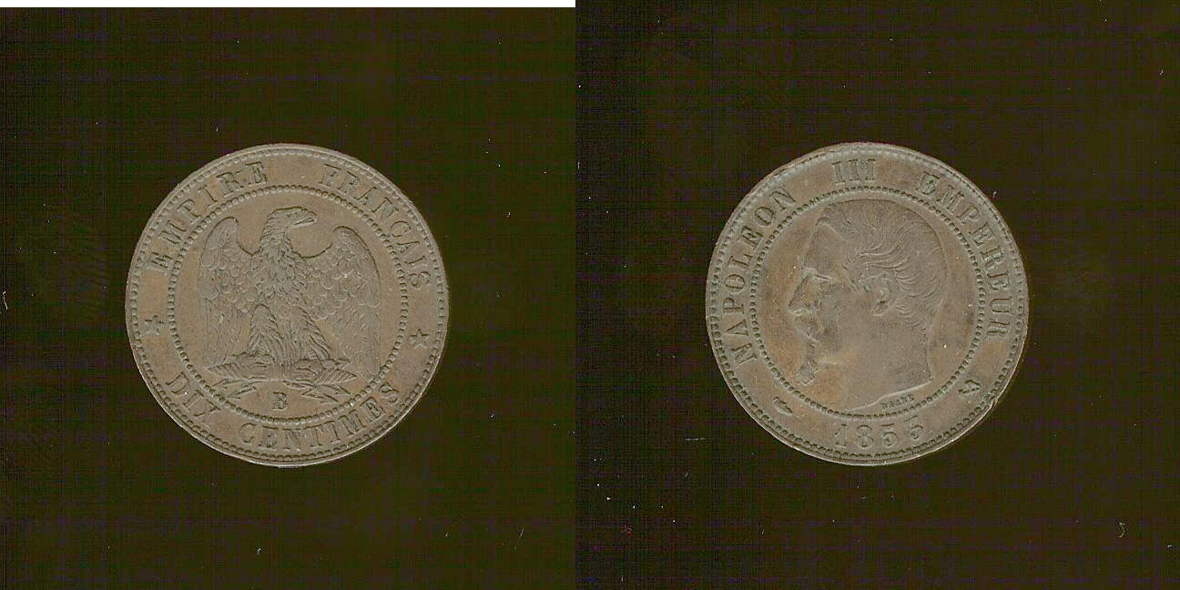 10 centimes 1853B EF/gEF